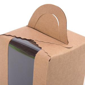 Bán buôn rõ ràng cửa sổ xử lý hộp tráng miệng với Matt cán bánh giấy đưa ra bao bì giao hàng cho thực phẩm kẹo lấy đi - Product Image 4