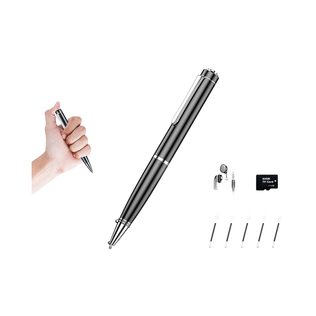 Viklink Multifunctional Smart Metal Pen Digital Audio Recording AMR Format Voice Activated 32GB USB Dictaphone for Business