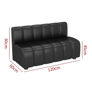 Juego de muebles de cuero moderno de lujo personalizado para restaurante, cafetería, té, sofá, cabina, asientos con mesa y silla de madera para hoteles - Product Image 1