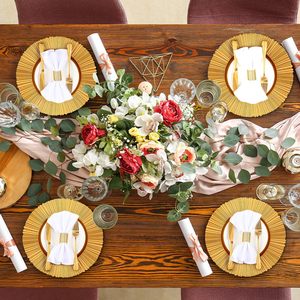 13 inch nhựa Vòng Dinner sạc tấm cho đám cưới bên bảng thiết lập Bridal Shower tổ chức sự kiện trang trí nội thất - Product Image 6