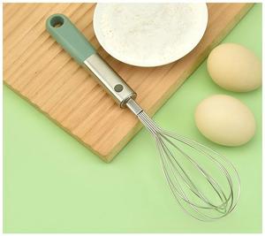 Fouet en fil d'acier inoxydable avec manche vert matcha, batteur à œufs durable, agitateur manuel pour crème, outils de mélange pour pâtisserie - Product Image 3