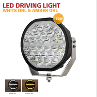 Meilleur phare de conduite LED 150W blanc/ambre DRL pour camion SUV tout-terrain 4x4 IP68 étanche 150W faisceau spot haute puissance lampe auxiliaire