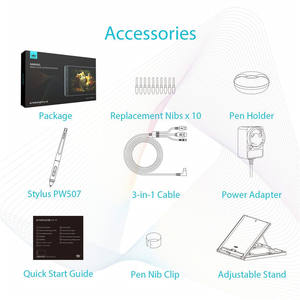 13 pouces Batterie Sans <span class=keywords><strong>Kamvas</strong></span> pro13 <span class=keywords><strong>huion</strong></span> 120% sRGB 8192 Niveaux de pression 266PPS numérique stylo dessin affichage tablette graphique moniteur - Product Image 6
