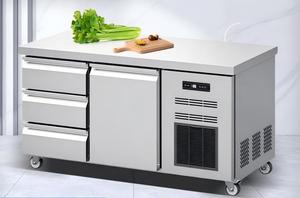 Commercial Undercounter Refrigerator Stainless Steel Chiller Freezer <b>Kitchen</b> <b>Prep</b> Fridge for Restaurant Hotel F05TG Complies Wit - Product Image 3