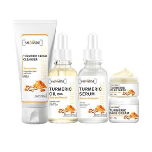 Juego de crema de aceite para el cuidado de la piel para mujer, Set de máscara blanqueadora, crema limpiadora, maquillaje para piel negra, marca privada - Product Image 6