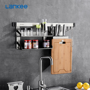 Portacoltelli e <span class=keywords><strong>Portaspezie</strong></span> da Parete in Acciaio Inox 304, Rack Combinabile - Product Image 1