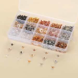 Kit de accesorios para pendientes, ganchos metálicos para orejas, forros, accesorios de joyería para mujeres, manualidades hechas a mano, suministros para hacer joyas DIY - Product Image 3