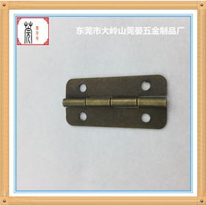 Bisagra de hierro Guanyan de 38x18x0.8 mm, chapada en bronce, para cajas de madera y muebles. - Product Image 4
