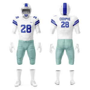 Nhà máy chất lượng tốt nhất Khâu Thêu Logo Mỹ đồng phục bóng đá tùy chỉnh thăng hoa Mỹ bóng đá Jersey - Product Image 4