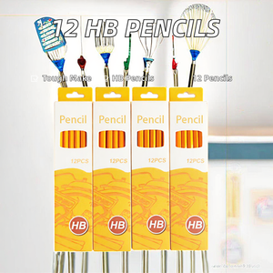 Lot de 12 crayons en bois 2B Ensemble HB Gommes à effacer Fournitures d'écriture culturelle pour l'école primaire Crayons standard en gros pour les étudiants - Product Image 3