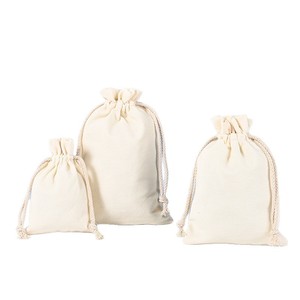 Sacs en toile de coton en gros avec cordon de serrage pour chaussures, sacs cadeaux, sacs à main personnalisés, housses anti-poussière avec impression de logo - Product Image 5