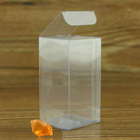 Boîte cadeau cubique en PVC écologique expédition rapide récipient en plastique polyvalent pour gâteau crème pour les yeux poudre libre matériaux recyclés