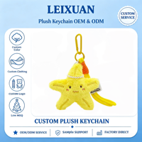 Porte-clés en peluche étoile jaune Kawaii avec chapeau de fête tricoté orange, bordure de perles blanches, pendentif de sac visage souriant mignon, jouet en peluche, cadeau