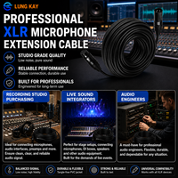 Cable XLR de Alta Calidad de 3 m, 5 m, 10 m, 20 m, 100 pies, Cable de Micrófono de Audio, Conector XLR Profesional de 3 Pines Macho a Hembra, Cables XLR para Micrófono