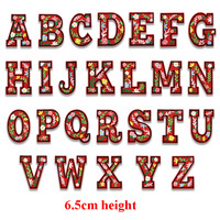 Magnifiques patchs brodés thermocollants autocollants de 3,5 cm, 4,5 cm, 5 cm, 6 cm, 6,5 cm, lettres de A à Z, chiffres de 0 à 9, fleurs et alphabets