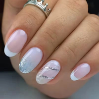 Uñas Postizas Reutilizables al por Mayor, 24 Piezas, Almendradas, Cuadradas, Ataúd, Stiletto, Francesas, Ojo de Gato, 3D, Flor de Cerezo