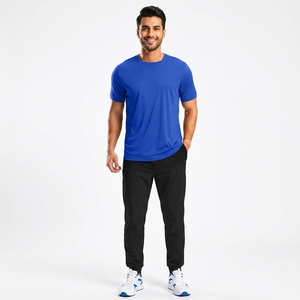 T-shirt pour homme Streetwear de haute qualité, produit personnalisé, t-shirt à col rond en tissu extensible pour homme - Product Image 1