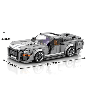 858 Pièces GT500 Édition Statique Voitures Modèles à Monter Soi-Même Briques Petites Voitures de Sport Classiques Super Puzzle Mini Briques Maquettes Blocs de Construction - Product Image 3