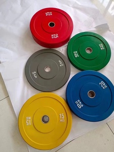 Plaques de protection colorées hautement élastiques, revêtement en caoutchouc, pour haltères, entraînement avec barre, <span class=keywords><strong>CrossFit</strong></span> et musculation, directement de l'usine - Product Image 2