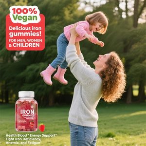 Fábrica Vitamina C Hierro Vegan Gummies Energía Deficiencia de hierro Suplemento vitamínico para mujeres y niños - Product Image 2