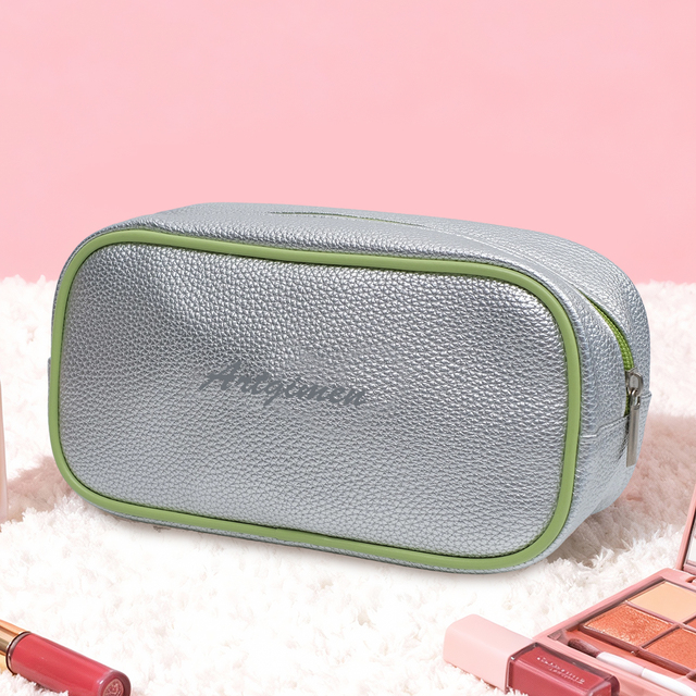 Student Pencil Case for Girls Boys Leather Zipper Waterproof Reusable Large Portable Cosmetic Organizer Travel Bag