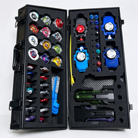 Boîtier portable en aluminium et acrylique transparent pour toupies, boîte de présentation pour collection, lanceur de combat et accessoires, OEM et ODM disponibles