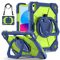 Étui de protection robuste pour iPad 10e et 11e génération A16 avec sangle de transport, support pour stylet et fonction stand