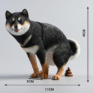 Figura de animal de imitación, accesorio creativo personalizado para el hogar, figurita de poliresina, Media sentadilla, <span class=keywords><strong>shiba</strong></span> <span class=keywords><strong>inu</strong></span>, <span class=keywords><strong>estatua</strong></span> de perro - Product Image 6