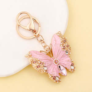 Thời trang bướm Keychain quyến rũ Keychain cho phụ nữ dễ thương pha lê móc chìa khóa xe Túi Mặt dây chuyền Quà Tặng - Product Image 4