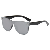 Nouveauté lunettes de soleil 2023 une pièce tendance personnalité lunettes marque Design Protection réfléchissant lunettes de soleil sans cadre UV400