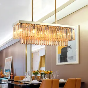 Modern Hanging Pendant Light Contemporary Acrylic Gold New Design Square Lamp Dining Room Living Room Led Chandelier