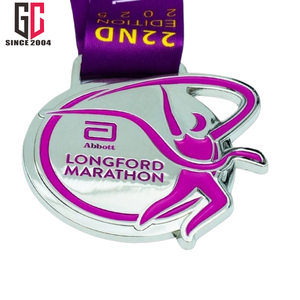 Medalla de Maratón Abbott <span class=keywords><strong>Longford</strong></span> Half 5k de Metal Esmaltado Personalizada de Fábrica con 15 Años de Experiencia para Eventos 2026 2027 - Medalla de Plata y Bronce - Product Image 2