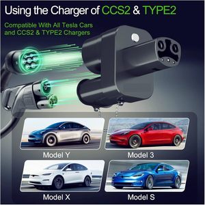 Adaptateur CCS2 vers <span class=keywords><strong>Tesla</strong></span>, accessoires pour voitures électriques, adaptateur de chargeur EV, type 2 AC+DC vers connecteur EV NACS - Product Image 4