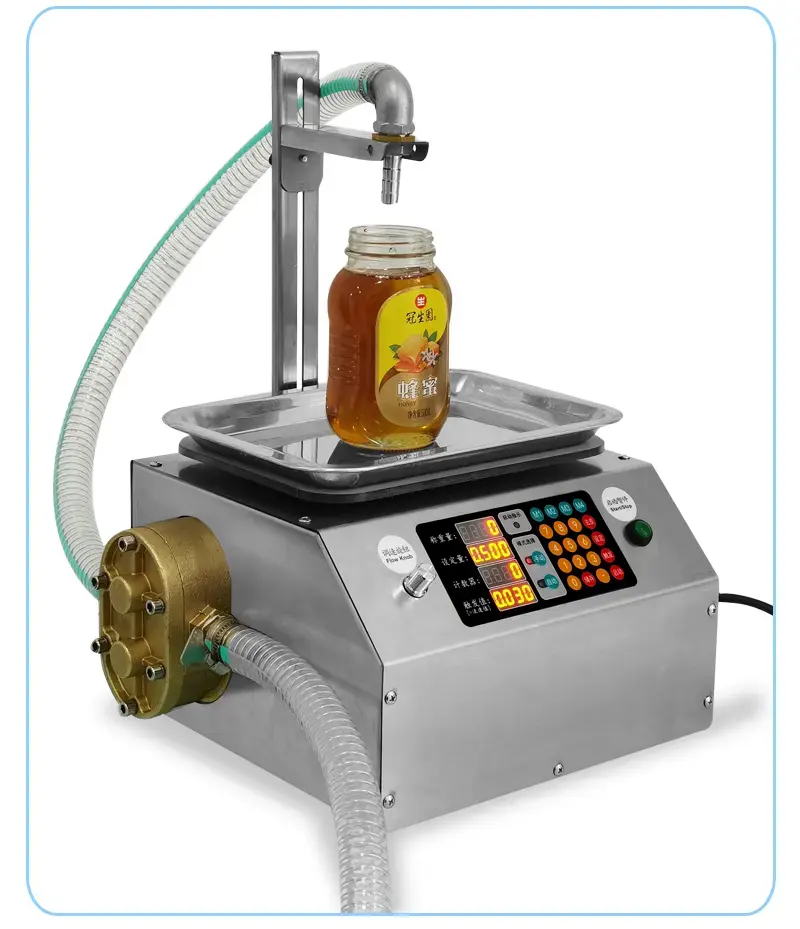 Riempitrice automatica Sub pasta di sesamo al miele colla per olio commestibile liquido viscoso, riempitrice di liquidi