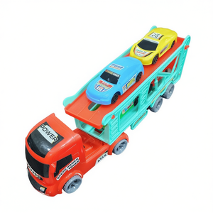 Ensemble de jouets de transport pour enfants avec remorque et quatre mini-voitures en plastique - Product Image 2