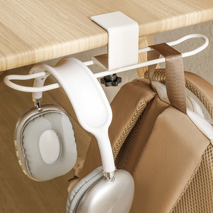 Support de rangement suspendu pour sac de bureau, blanc, avec crochets réglables, organisateur de bureau, crochet de rangement pour sac à dos - Product Image 4