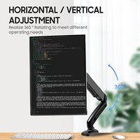 Support de moniteur ergonomique et durable à bras unique pour écran de 13 à 27 pouces