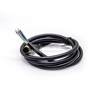 Conector Impermeable M12 de 17 Pines, Cable de Sensor Macho-Hembra IP67