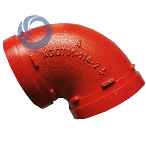 High quality CE Approved Ductile Iron firefighting pipe fittings Red and blue customizable