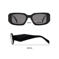 Lunettes de soleil en acétate de luxe rétro avec logo personnalisé Lunettes de soleil unisexes carrées UV400 pour hommes et femmes