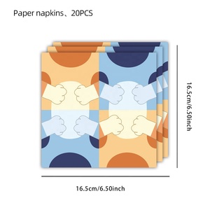 Fast Shipping New Pet Dogs Cartoon Blue Yi Theme Children Birthday Party <strong>Decoratio</strong> Paper Cups Napkins Birthday Products for Kids - Product Image 4