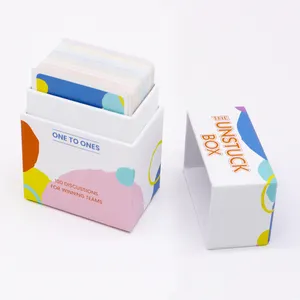 Game Card Manufacturer Factory Custom Team Question Discussion Card Game Design Printing Company 100 Question Cards Game With Lid And Base Box