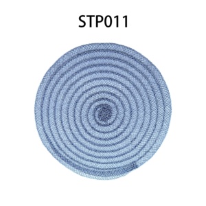Circulaire PVC Tissé Motif Spirale Napperon Isolation Table Ronde Tapis Maison Hôtel Restaurant Cuisine Table Dessous De Verre PP Matériel - Product Image 2