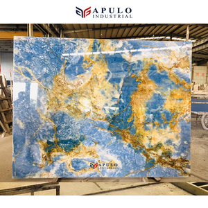 Tối Trang Trí Nội Thất Vàng Tĩnh Mạch Tĩnh Mạch Màu Xanh Màu Sàn Đá Gạch 12X12 Sàn <span class=keywords><strong>Onyx</strong></span> St Màu Xanh Ngọc Bích Đá Cẩm Thạch Sàn tấm - Product Image 6