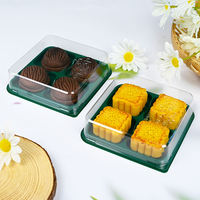 Boîtes à dessert avec couvercles transparents Matériau PET de qualité alimentaire pour gâteau pour brownies Pâtisseries Gaufres Sushi Bento Emballage