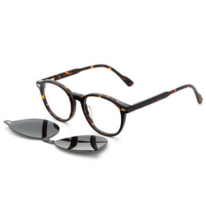 HH3605 <span class=keywords><strong>Occhiali</strong></span> <span class=keywords><strong>con</strong></span> Montatura Rotonda Personalizzata in Acetato <span class=keywords><strong>con</strong></span> <span class=keywords><strong>Clip</strong></span> Magnetica Polarizzata per <span class=keywords><strong>Occhiali</strong></span> da Sole - Product Image 1