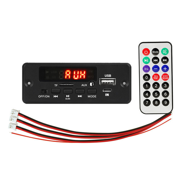 50W 12V MP3 Decoder Board Amplifier 25W 5.0 USB TF FM Radio Module Mini Card Car Music Speaker Handsfree Voice Record