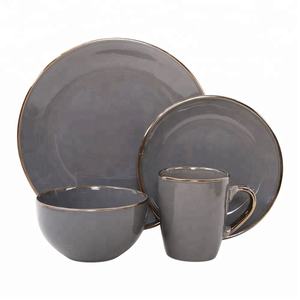 <span class=keywords><strong>Set</strong></span> da Tavola in Ceramica <span class=keywords><strong>Blu</strong></span> Reale con Motivo Smaltato, <span class=keywords><strong>Piatti</strong></span> e Ciotole in Gres, Servizio di Stoviglie Smaltate - Product Image 2