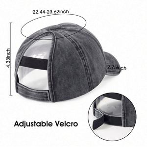Wholesale High Quality Cotton Women's 6 Panel High Ponytail Baseball Cap Ponytail Hats - Product Image 5