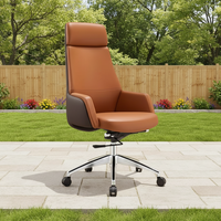Chaise de bureau de direction moderne et luxueuse, multifonctionnelle, confortable, inclinable, avec fonction réglable, siège en tissu moelleux, base en aluminium